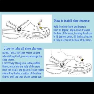 middle finger croc charm